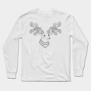 Autumn deer with acorns and leafs Long Sleeve T-Shirt